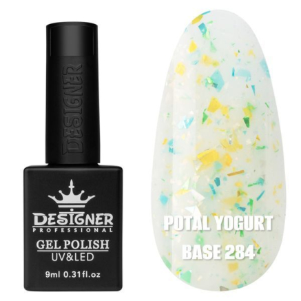 Кольорова база Potal yogurt base 284 Designer (9 мл.) - з кольоровою поталлю
