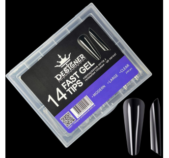 Fast gel tips №14 (Modern, large size) - Гелеві типси Designer