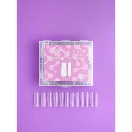 Верхні форми DNKa' Top Nail Forms Square,120pcs