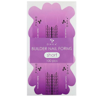 Нижні форми DNKa' Paper Builder nail forms short, 100pcs