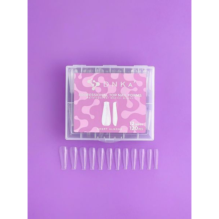 Верхні форми DNKa' Top Nail Forms Short Almond,120pcs