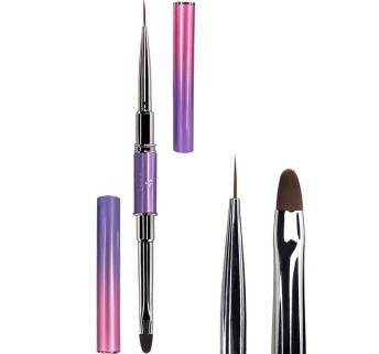 Двосторонній пензлик DNKa' Liner + Gel Brush #0006