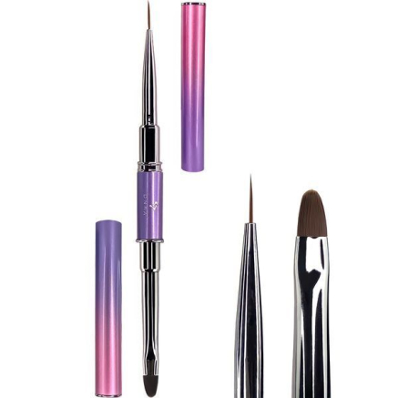 Двосторонній пензлик DNKa' Liner + Gel Brush #0006