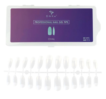 Гелеві тіпси DNKa' Professional Nail Gel Tips Oval, 240pcs