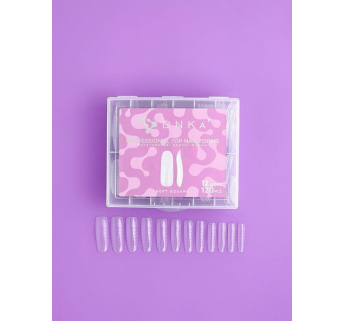 Верхні форми DNKa' Top Nail Forms Soft Square,120pcs