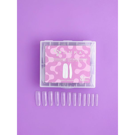 Верхні форми DNKa' Top Nail Forms Soft Square,120pcs
