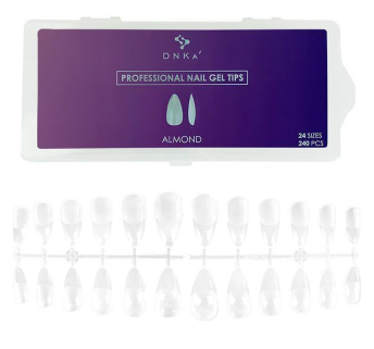 Гелеві тіпси DNKa' Professional Nail Gel Tips Almond, 240pcs