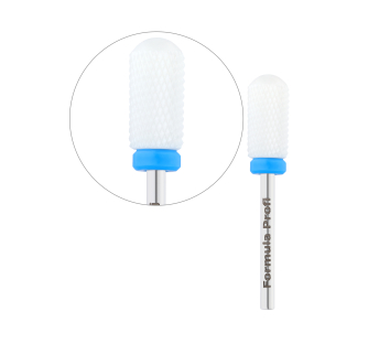 Керамічна фреза для зняття гель-лаку - Циліндр заокруглений Blue, Formula Profi