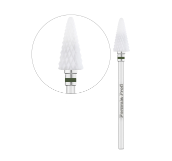 Керамічна фреза Конус заокруглений (Зелена), Formula Profi