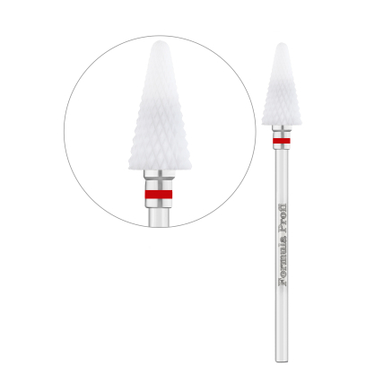 Керамічна фреза Конус заокруглений (Червона), Formula Profi Керамічна фреза Конус заокруглений (Червона), Formula Profi