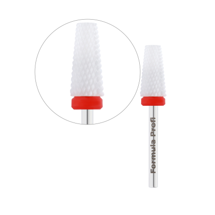 Керамічна фреза Циліндричний конус усічений (Червона), Formula Profi Керамічна фреза Циліндричний конус усічений (Червона), Formula Profi