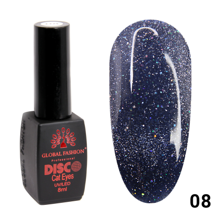 Гель лак Disco Cateyes Global Fashion 8 мл, світловідбивний, 008