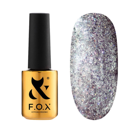 База з ефектом котяче око F.O.X Base Flash Cat Eye 001. срібло. світловідбиваюча. 7 мл (2100994277032)