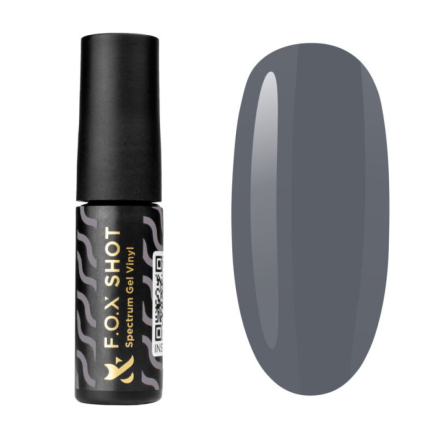 Гель-лак F.O.X Shot Spectrum Gel Vinyl 012 Honest насичений сірий. 5 мл (2100994249015)