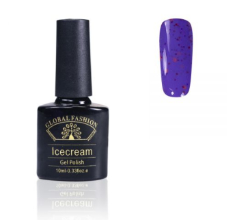 Гель-лак Ice Cream Global Fashion, 10 мл (з блискітками різних розмірів) 036