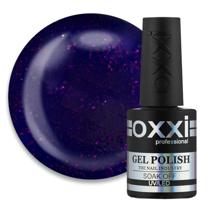 Гель-лак Oxxi Professional 049 фіолетовий з рожевими блискітками. 10 мл (2000006198815)