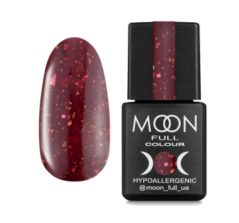База камуфлююча для гель-лаку Moon Full Rubber Base 08. бордовий. з поталлю. 8 мл (5908254192753)