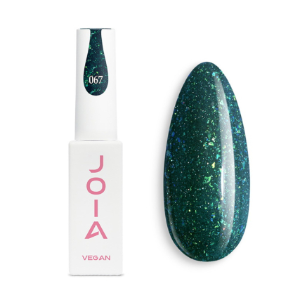 Гель-лак JOIA vegan 067 світловідбиваючий темно-зелений з шимерами 6 мл (4820259340919)