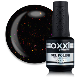 База камуфлирующая для гель-лака Oxxi Professional Sharm Cover Base Coat 006 черный с персиковыми. розовыми и сиреневыми шиммерами (2100994265657)