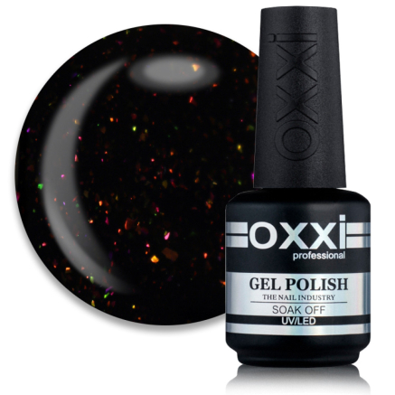 База камуфлирующая для гель-лака Oxxi Professional Sharm Cover Base Coat 006 черный с персиковыми. розовыми и сиреневыми шиммерами (2100994265657)