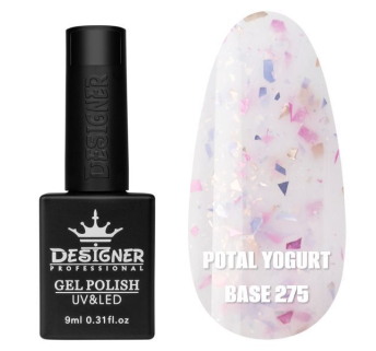 Кольорова база Potal yogurt base 275 Designer (9 мл.) - з кольоровою поталлю