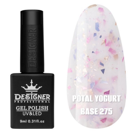 Кольорова база Potal yogurt base 275 Designer (9 мл.) - з кольоровою поталлю