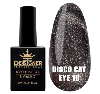 Світловідбивний гель-лак Disco Cat Eye №10, 9 мл., Designer (Котяче око)