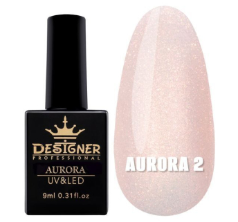 Гель-лак Aurora №2, 9 мл., Designer (Ефект втирання)