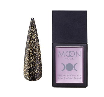 Топ для гель-лака без липкого слоя Moon Full Amazing Top Shimmer SH11 с золотым глиттером и слюдой 12 мл (5905123021626)