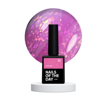 База камуфлирующая Nails Of The Day Potal Base 23. фуксия с голографической стильной поталью. 10 мл (4824387650001)