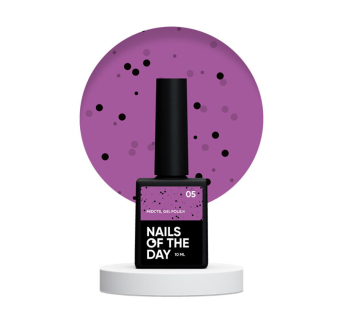 Гель-лак Nails Of The Day MIDots 05. малиновый с черными точками. 10 мл (4821120788601)