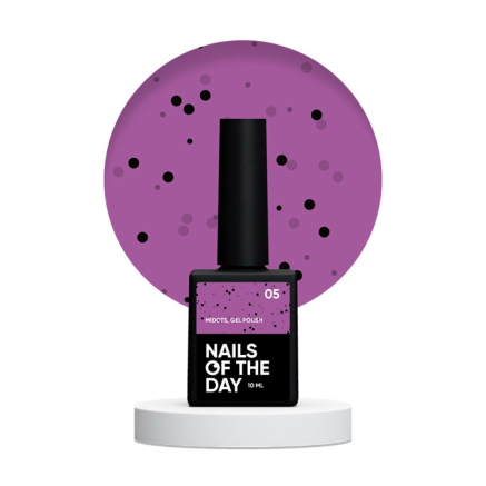 Гель-лак Nails Of The Day MIDots 05. малиновий з чорними крапками. 10 мл (4821120788601)