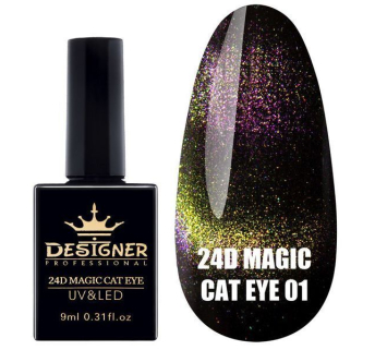 Гель-лак 24D Magic Cat Eye №01, 9 мл., Designer (Котяче око)