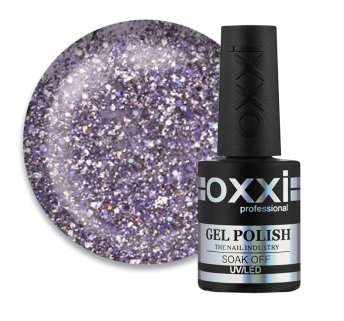 Гель-лак Oxxi Professional Star Gel 005 бузковий зі слюдою і переливними блискітками. 10 мл (2000105037077)