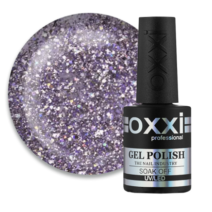 Гель-лак Oxxi Professional Star Gel 005 бузковий зі слюдою і переливними блискітками. 10 мл (2000105037077)