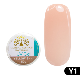 Гель для моделювання нігтів Global Fashion 50 гр Yellowish-1