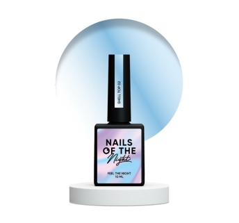 Топ жемчужный без липкого слоя Nails Of The Night Shell Top 02 с голубой втиркой. 10 мл (4820243998805)