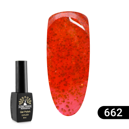 Гель лак Sexy Red, 8 мл Global Fashion 662