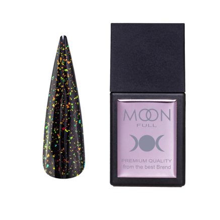 Топ для гель-лака без липкого слоя Moon Full Amazing Top Shimmer SH13 с персиково-зелено-золотым глиттером и слюдой 12 мл (5905123021640)