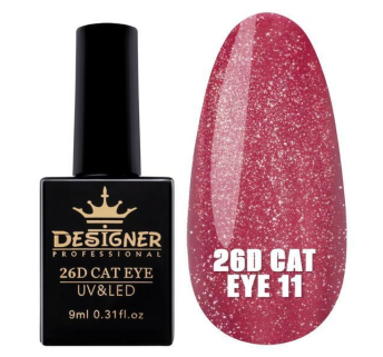 Гель-лак 26D Cat Eye №11, 9 мл., Designer (Котяче око)