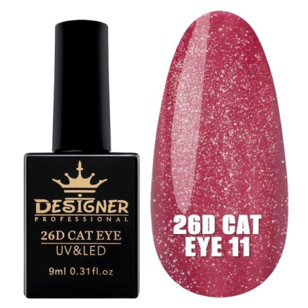 Гель-лак 26D Cat Eye №11, 9 мл., Designer (Котяче око)