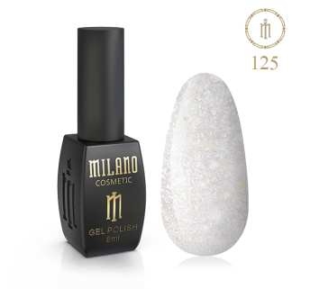 Гель лак MILANO 8 мл № 125 (Серебряное конфетти)