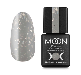 База каучукова Moon Full Silena 2037. світло-сірий із срібною поталлю. 8 мл (5905123015205)