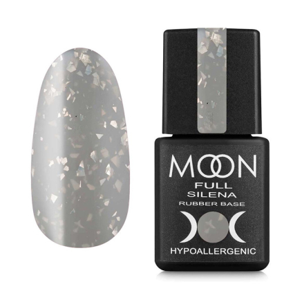 База каучукова Moon Full Silena 2037. світло-сірий із срібною поталлю. 8 мл (5905123015205)