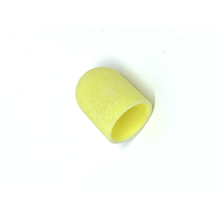 Ковпачки абразиву для педикюру (у пакеті), 10*15 мм, #150, yellow 100 шт