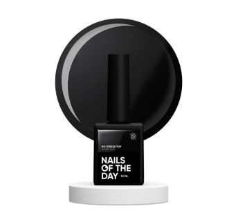 Топ глянсовий без липкого шару Nails Of The Day Stress Top No Wipe без УФ фільтра. топ Антицарапка. 10 мл (4820411796608)