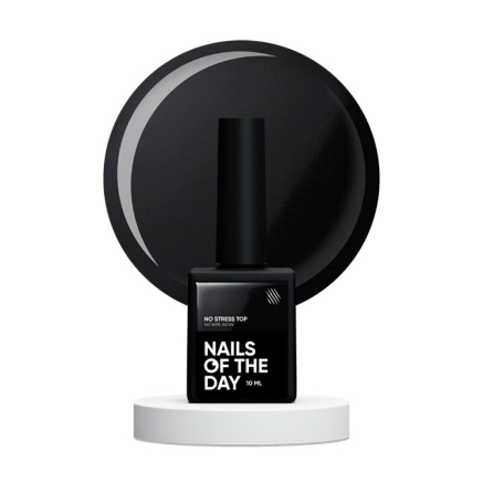 Топ глянсовий без липкого шару Nails Of The Day Stress Top No Wipe без УФ фільтра. топ Антицарапка. 10 мл (4820411796608)