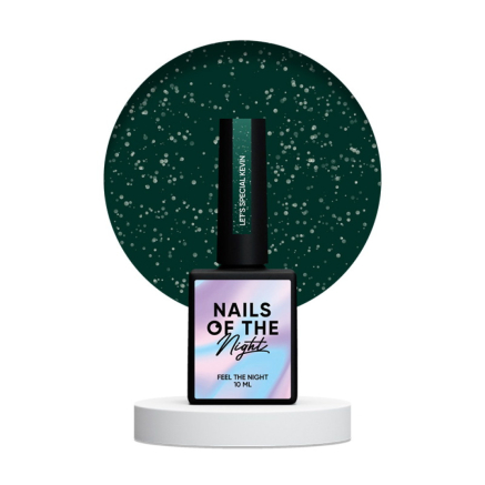 Гель-лак Nails Of The Day Night Lets Special Kevin темно-зелений. світловідбиваючий. 10 мл (4821802869000)