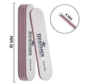Двостороння овальна міні пилка (240/240 грит.) - Nailfile Designer