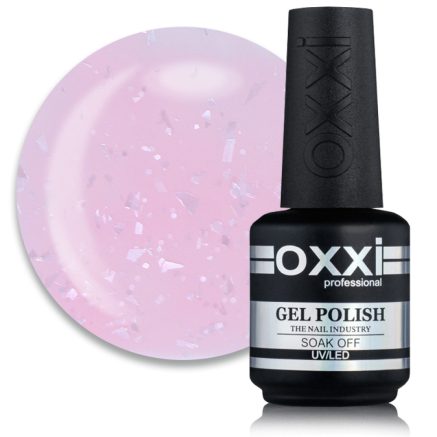 База кольорова Oxxi Professional Rafinad Base 015. рожева фея з пластівцями поталі і блискітками. 15 мл (2100994272211)